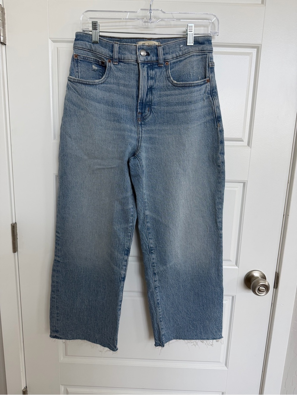 Madewell Perfect Vintage Crop Jean 27 Petite Raw Hem Mid Rise NT161
